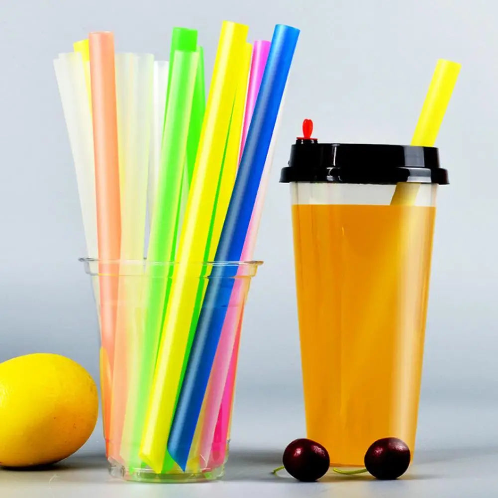 Colorful Wide Boba Straws 100pcs – Milk Tea & Party Straws