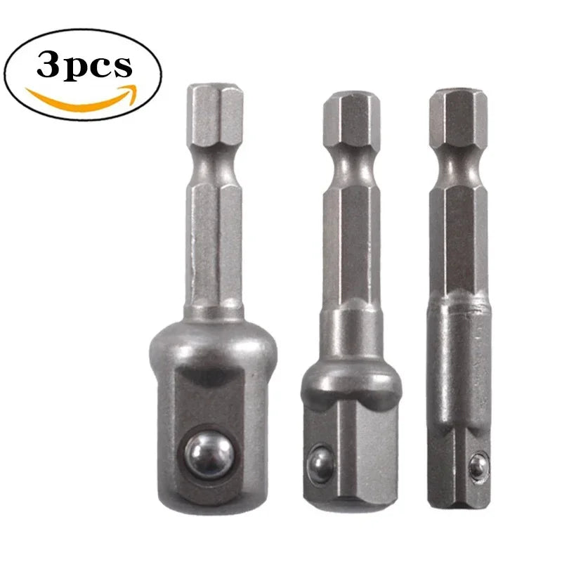 Drill Socket Adapter Impact Extension Bits Bar 1 4 3 8 2 Hex Shank