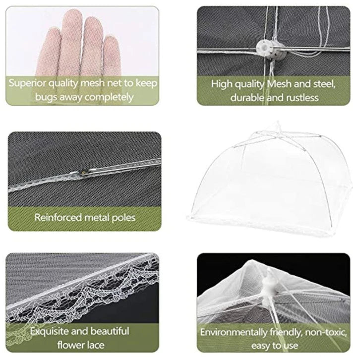 Collapsible Mesh Food Cover – Pop-Up Fly Net for BBQ & Outdoors