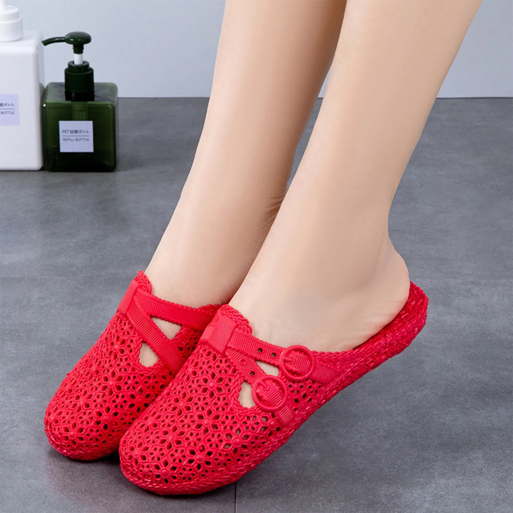 Women's Hollow Out Closed Toe Slip-On Slippers | Summer Style