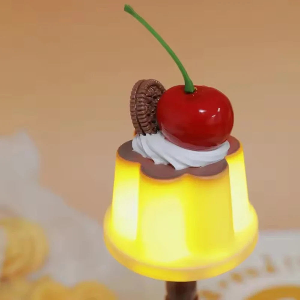 Pudding Night Light – Cute LED Desk Lamp | Bedroom Decor