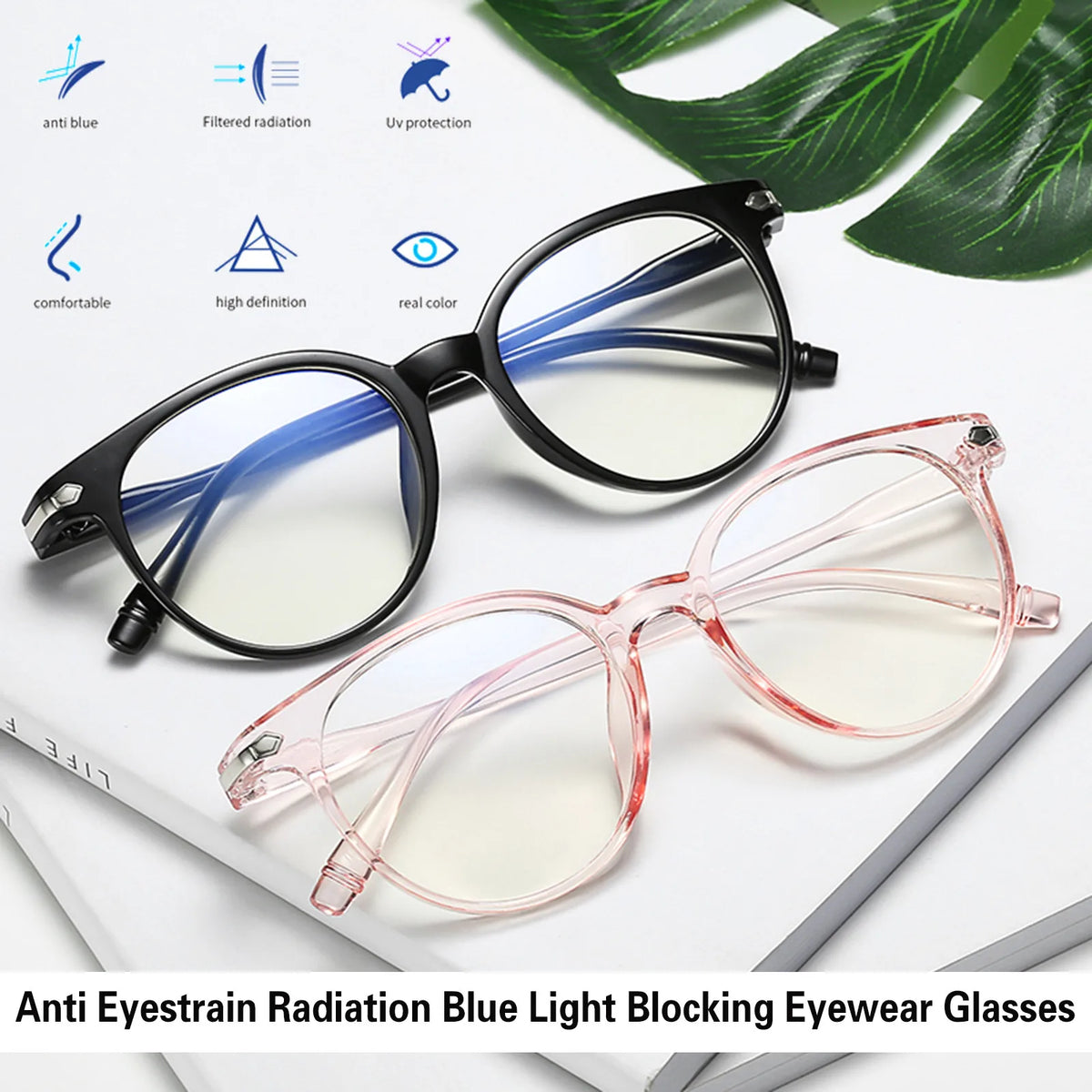 Blue Light Blocking Gaming Glasses – Unisex Square Frame