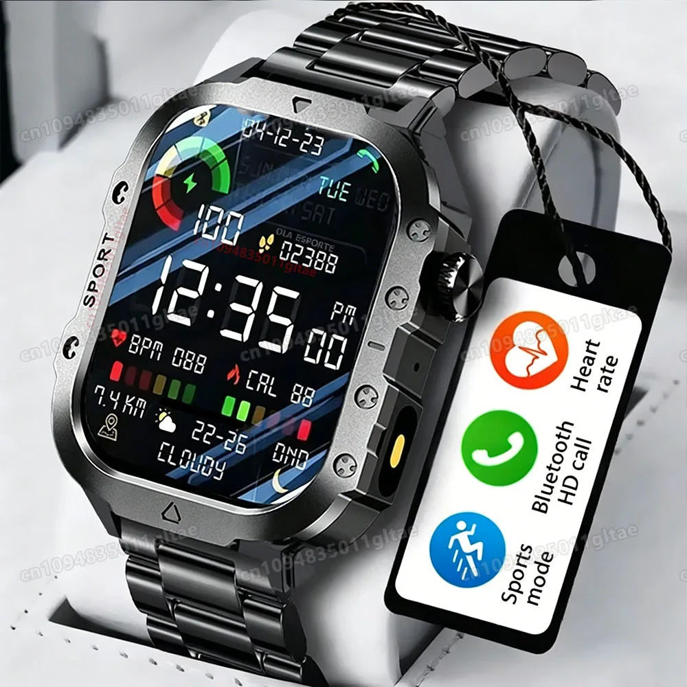 2026 Smartwatch Men Bluetooth Call Heart Rate Health Monitor AI Voice