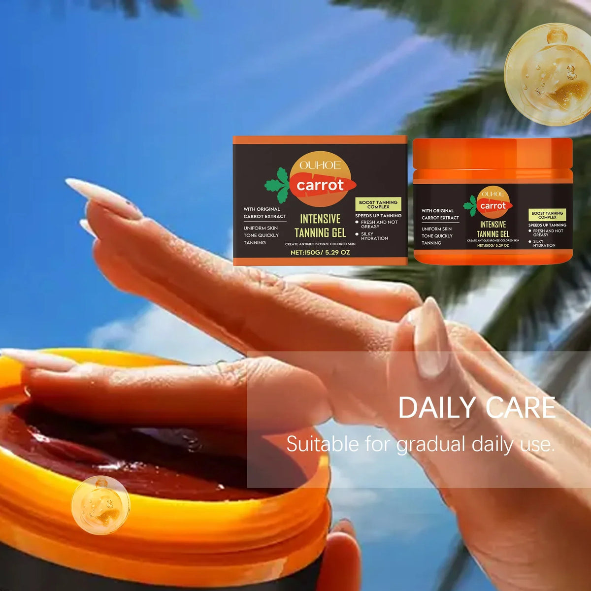 Carrot Tanning Gel | Bronze Glow Self Tanner for Face & Body