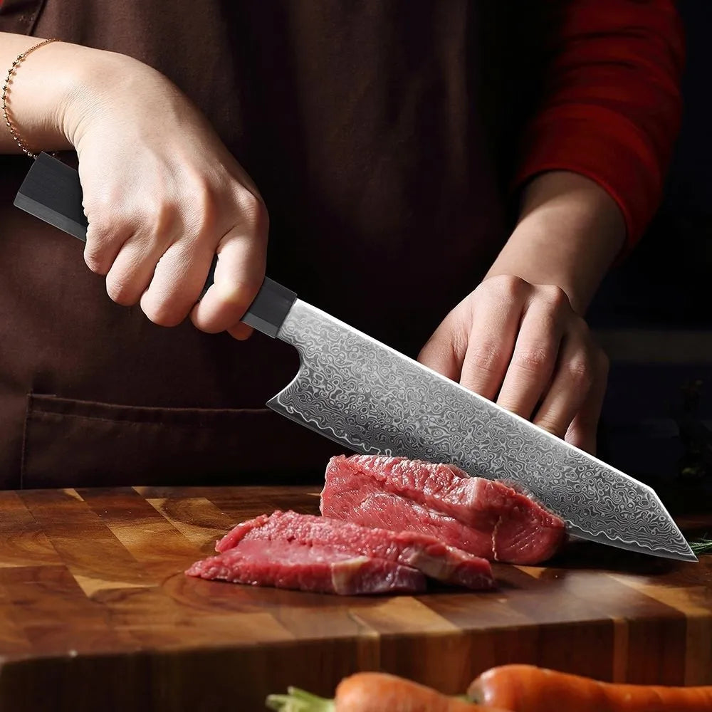 8" Japanese Damascus Chef Knife – 67-Layer VG10 Steel