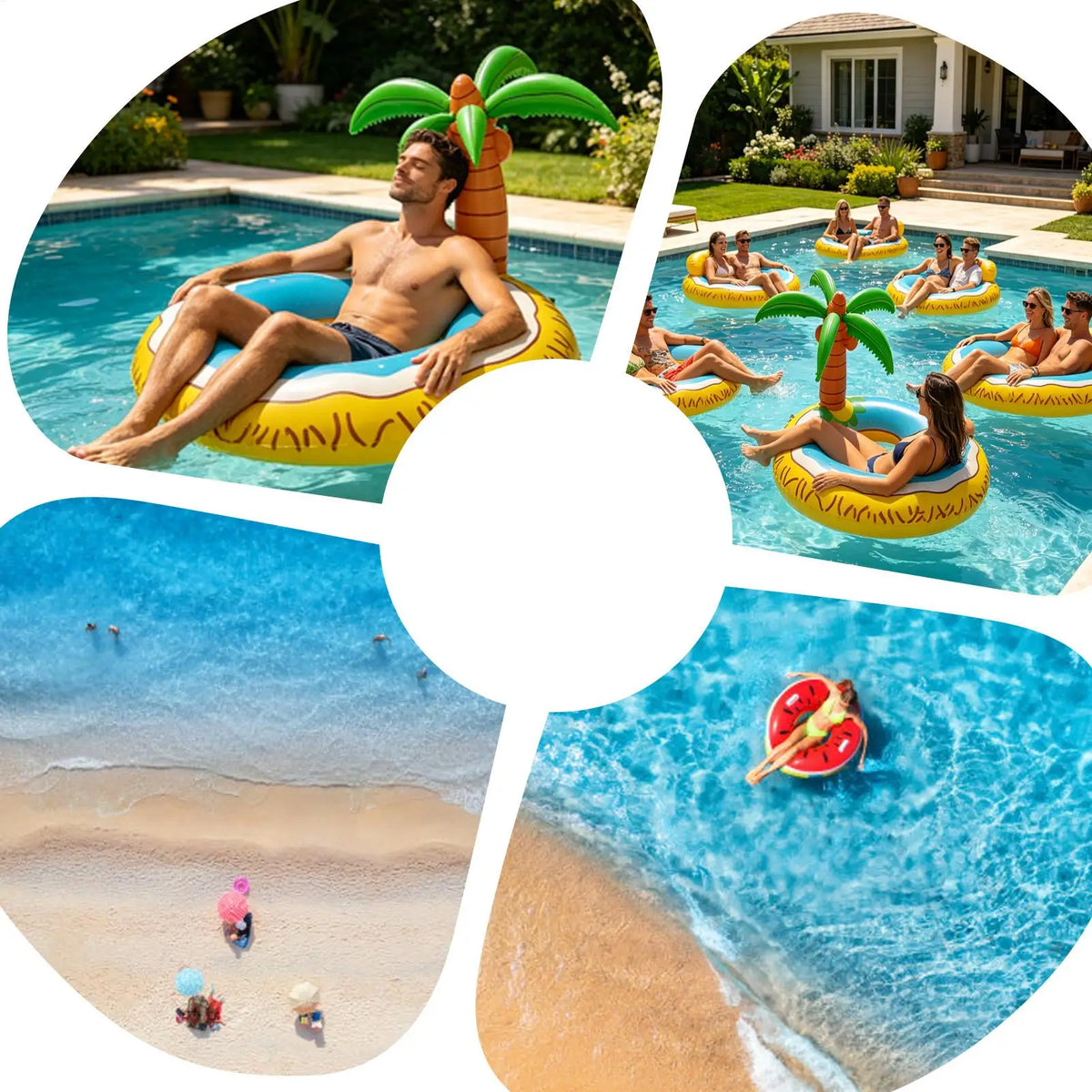 Giant Tropical Chair Pool Float – 48" Inflatable Summer Floatie