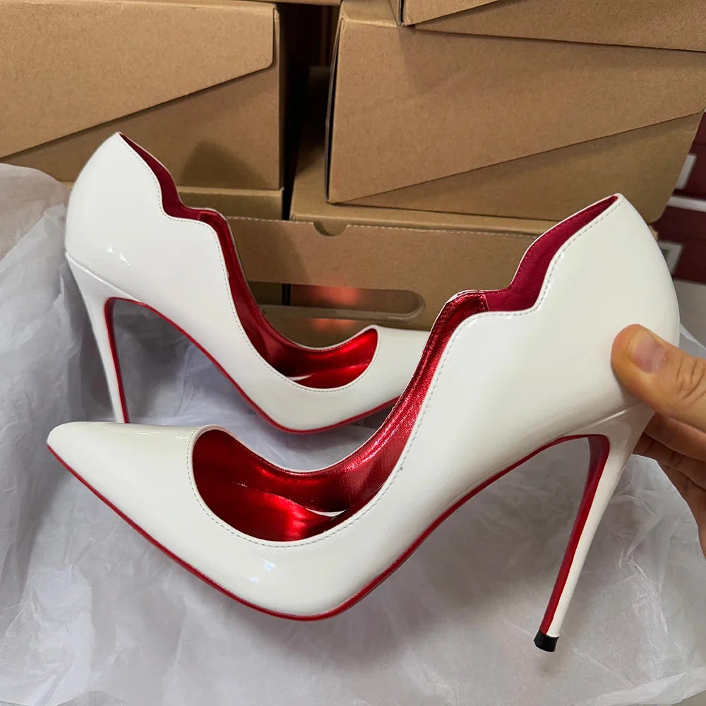 Women's 12cm Stiletto Pumps – Pointed Toe Patent Leather Heels