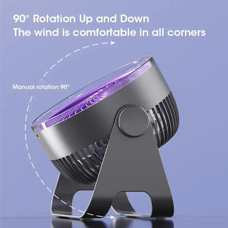 5-Speed Quiet 3-in-1 Fan – Desk, Wall & Ceiling Mount