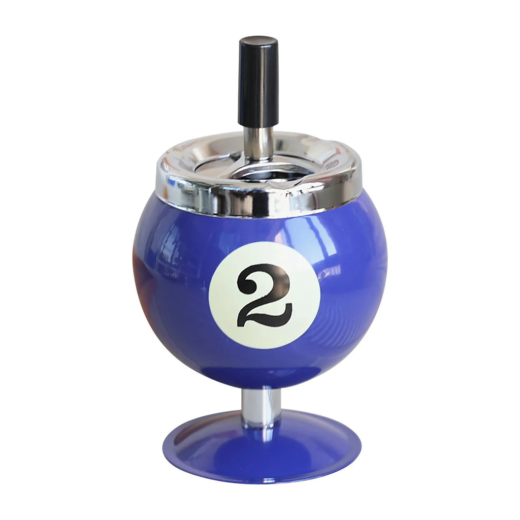 Billiard Ashtray with Lid – Windproof Metal Cigar Ashtray