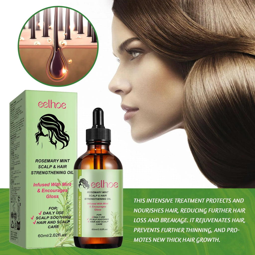EELHOE Rosemary Hair Oil – Anti-Frizz, Shine & Scalp Care