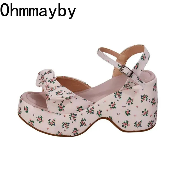 Women's Platform Wedge Sandals – Open Toe Buckle Dress Shoes