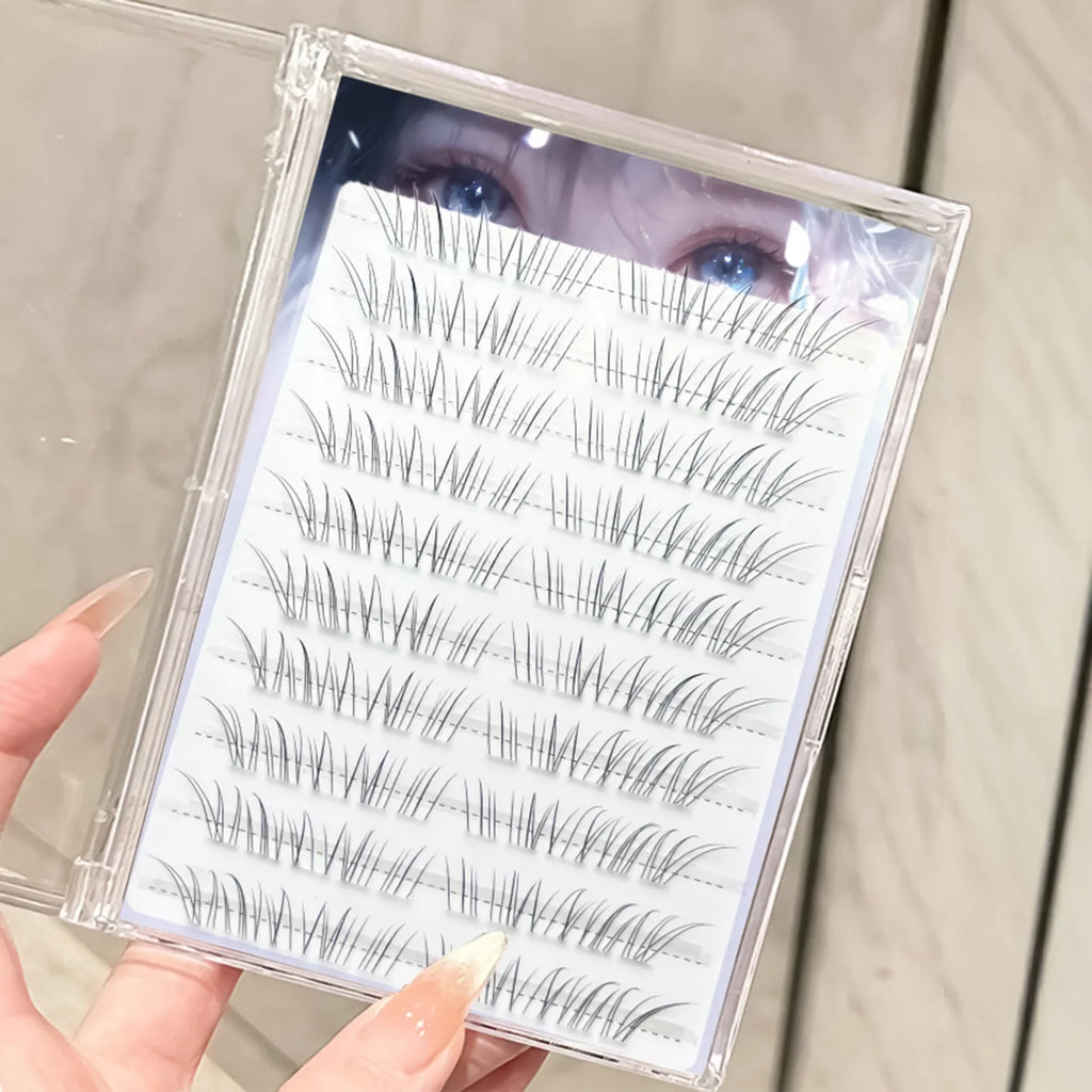 Natural Cluster False Eyelashes | 9–11mm Black C Curl Lash Set
