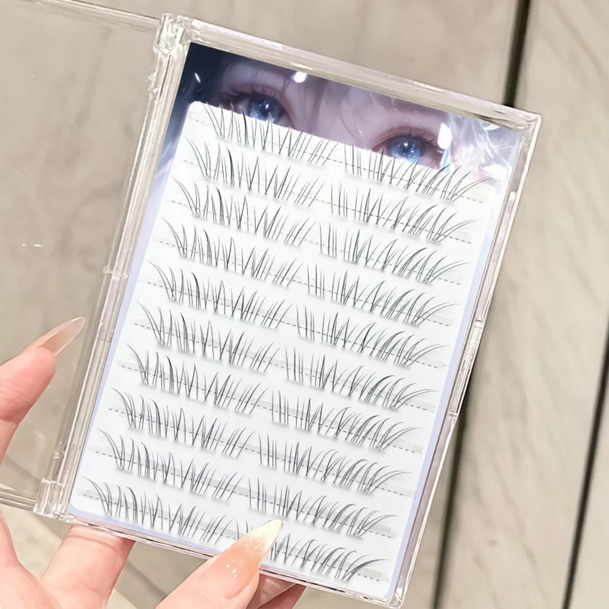 Natural Cluster False Eyelashes | 9–11mm Black C Curl Lash Set
