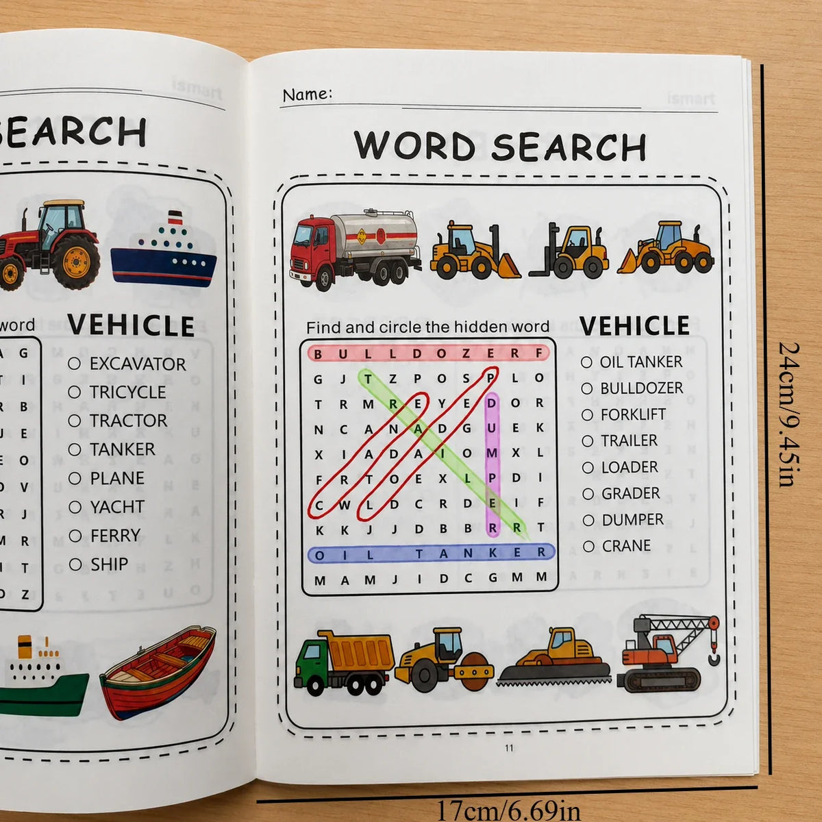 Preschool Word Search Coloring Book 32 Pages 256 Words Puzzles Kids
