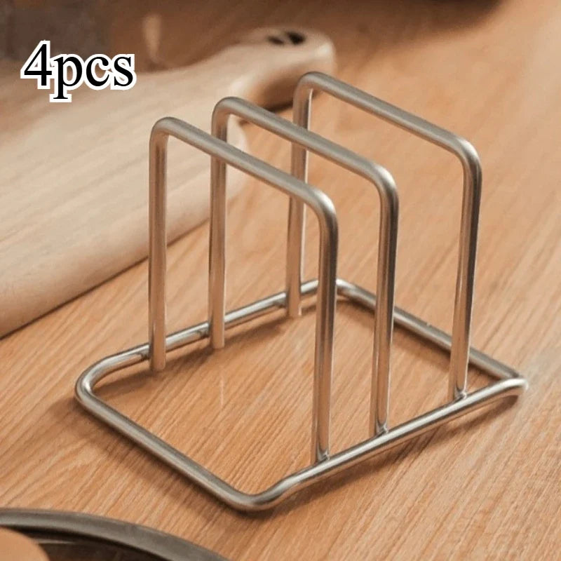 4-Pack Stainless Steel Cutting Board Rack – Kitchen Organizer