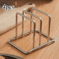 4-Pack Stainless Steel Cutting Board Rack – Kitchen Organizer