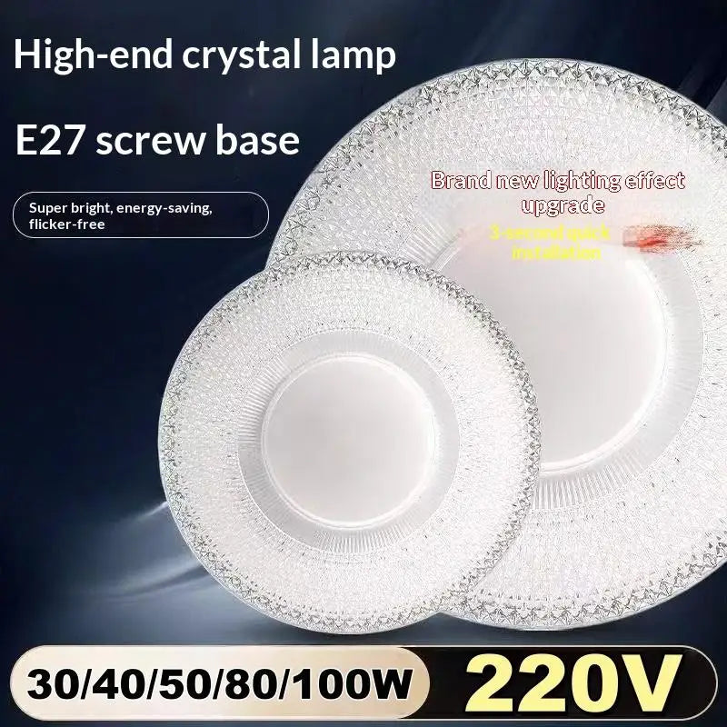 E27 LED Crystal UFO Bulb – Ultra-Bright Energy-Saving Light