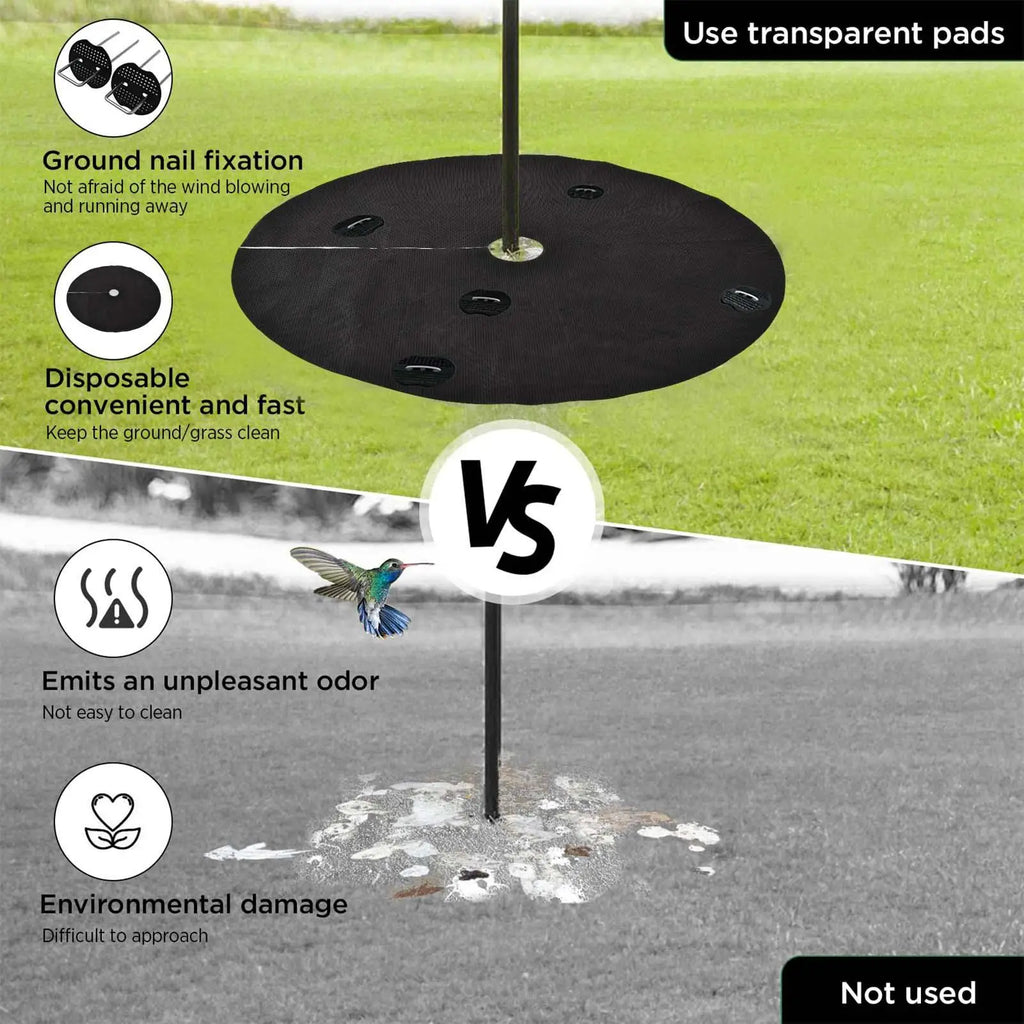 Under Bird Feeder Mat 2-Pack – 47" Water-Permeable Lawn Catcher