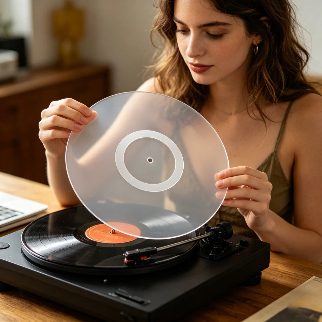 Record Platter Slipmat Anti-static Retro Turntable Mats Low Noise