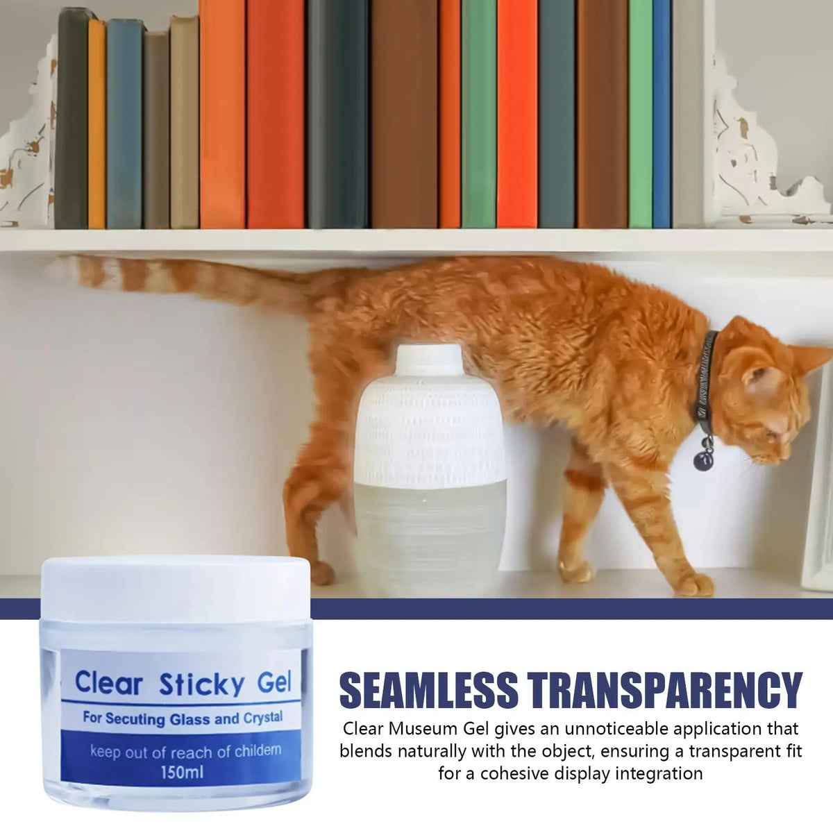 Clear Museum Gel Wax – Removable Putty for Antiques & Collectibles