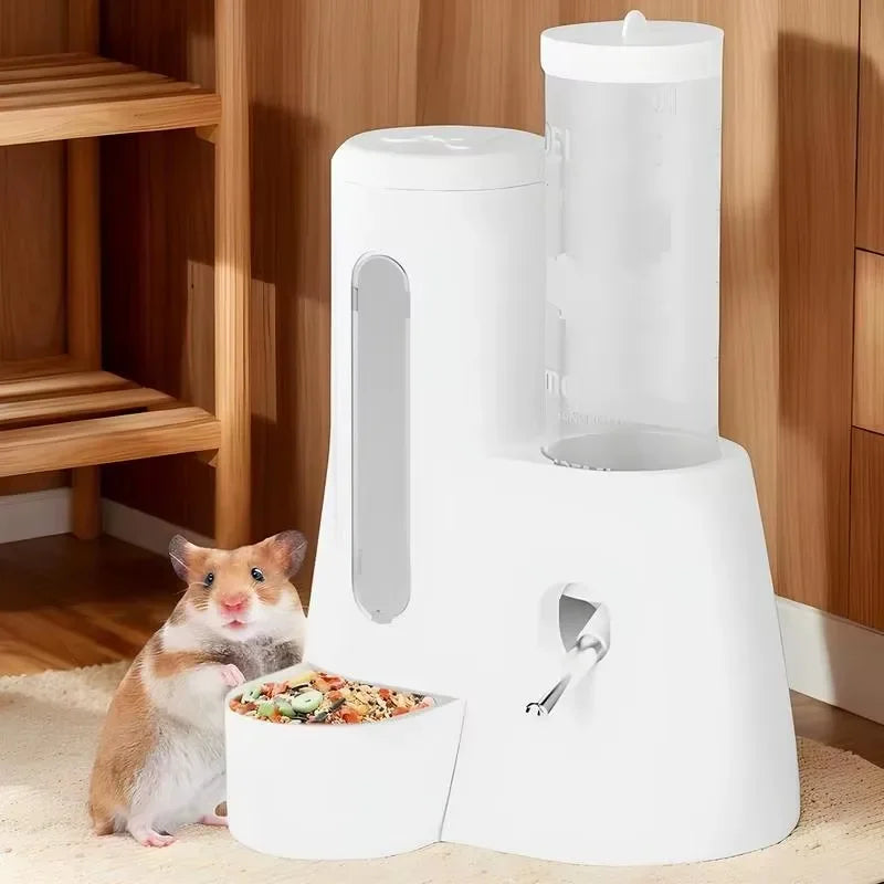 Hamster Water Feeder & Food Container for Small Animals