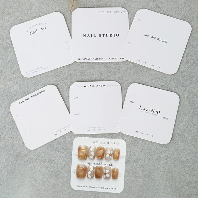 20-Sheet Press-On Nail Display Swatch Cards | Salon & DIY