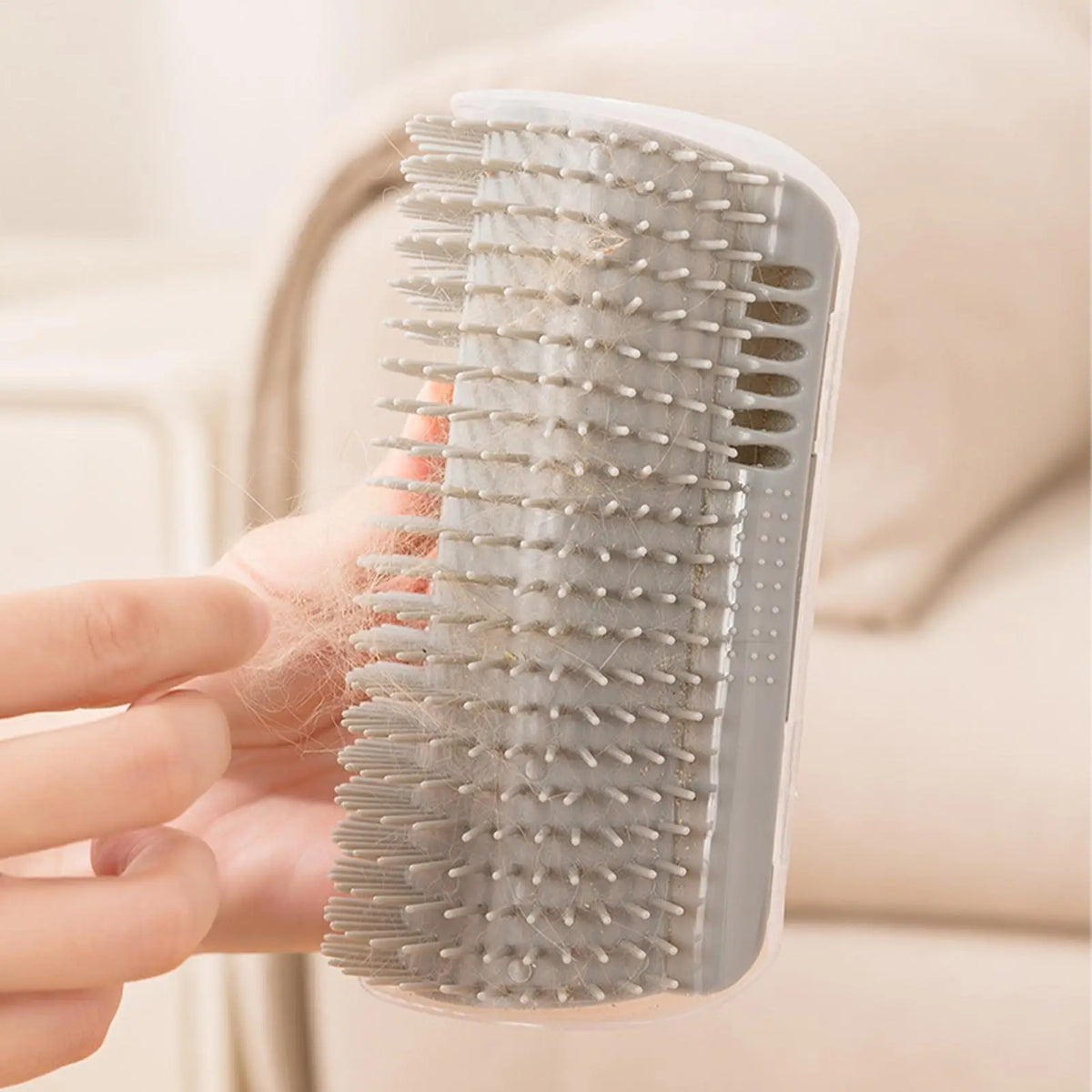 Wall Mounted Self-Cleaning Pet Grooming Brush & Comb