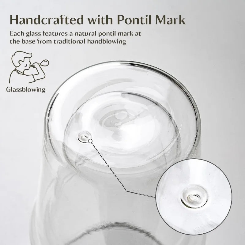 450ml Double Wall Borosilicate Glass Mug with Handle | 1-2 Pack