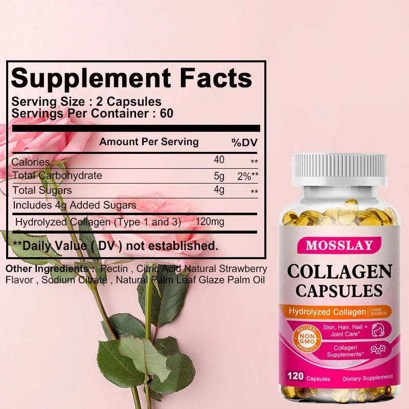 Collagen Capsules with Hyaluronic Acid & Vitamin C | 30–120ct