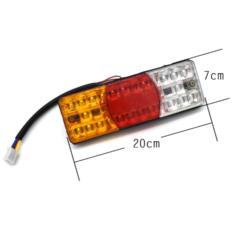 3-Color LED Motorcycle Tail Light – 12V Brake & Turn Signal