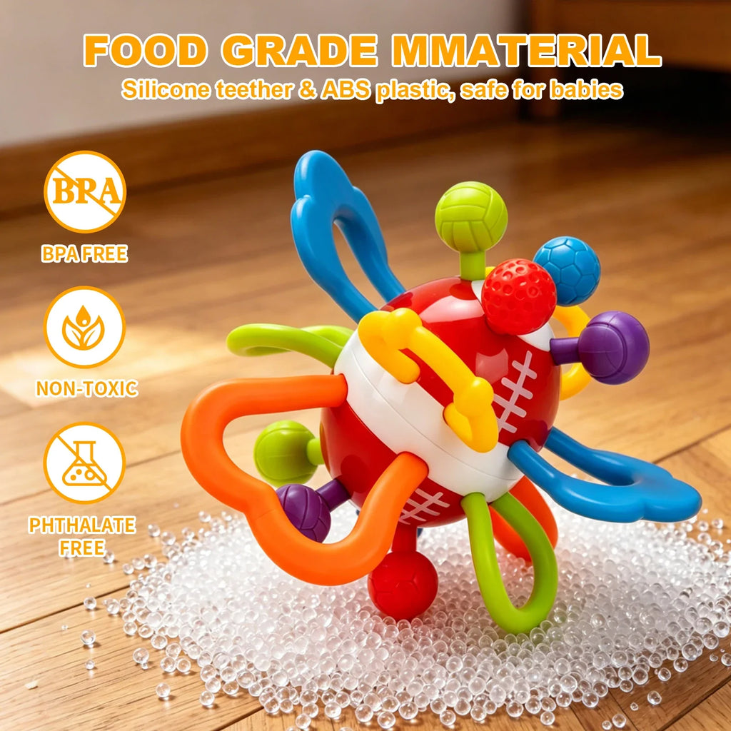 Manhattan Round Ball Baby Toys Infant 0-12months Soft Silicone Hand