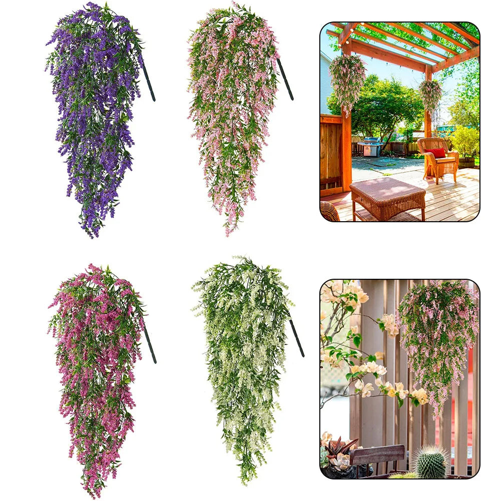 70cm Artificial Lavender Hanging Vines – 2 Pack | Home & Garden