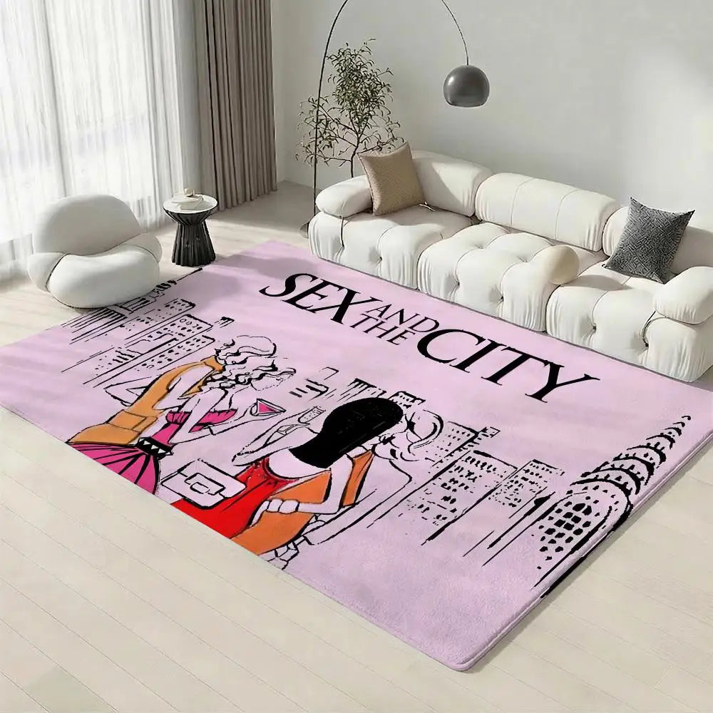 Sex and the City Flannel Floor Mat – Non-Slip Soft Indoor Rug