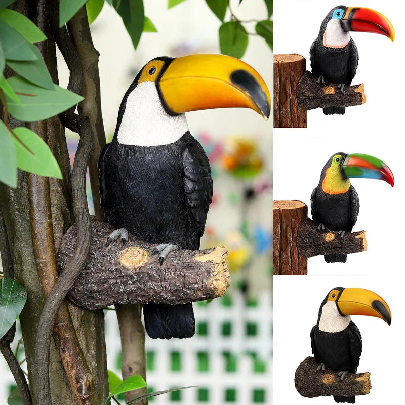Toucan Bird Figurine – Resin Tree Hugger Garden Ornament