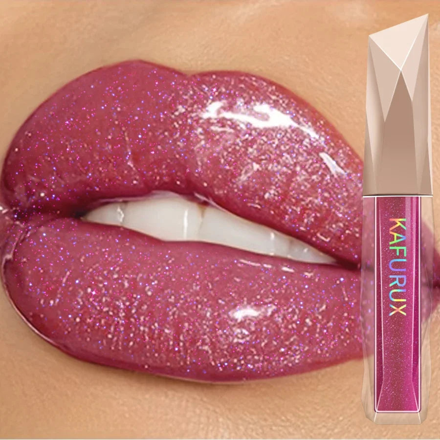 KAFURUX Shimmer Lip Gloss – Moisturizing, Fuller-Looking Lips
