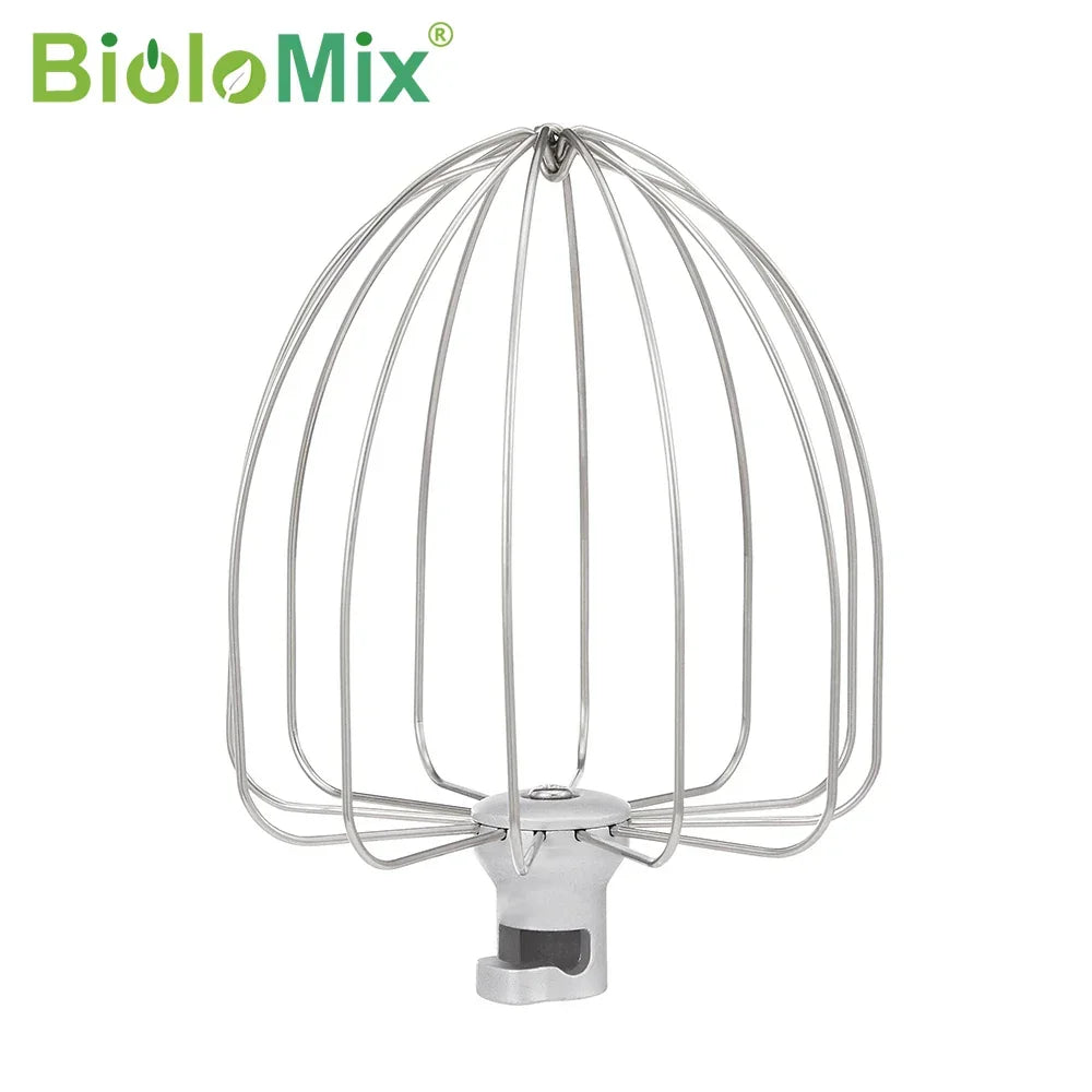 BioloMix Stand Mixer Attachments – Whisk, Dough Hook & Flat Beater