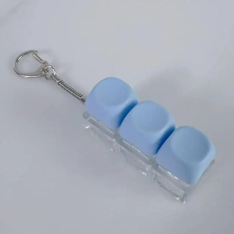 LED Keycap Keychain | 4-Key Macaron DIY Fidget Toy