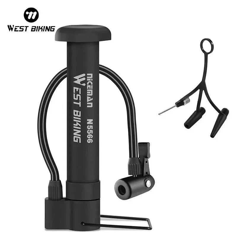 WEST BIKING 80 PSI Manual Bike Pump | Schrader Valve Floor Pump