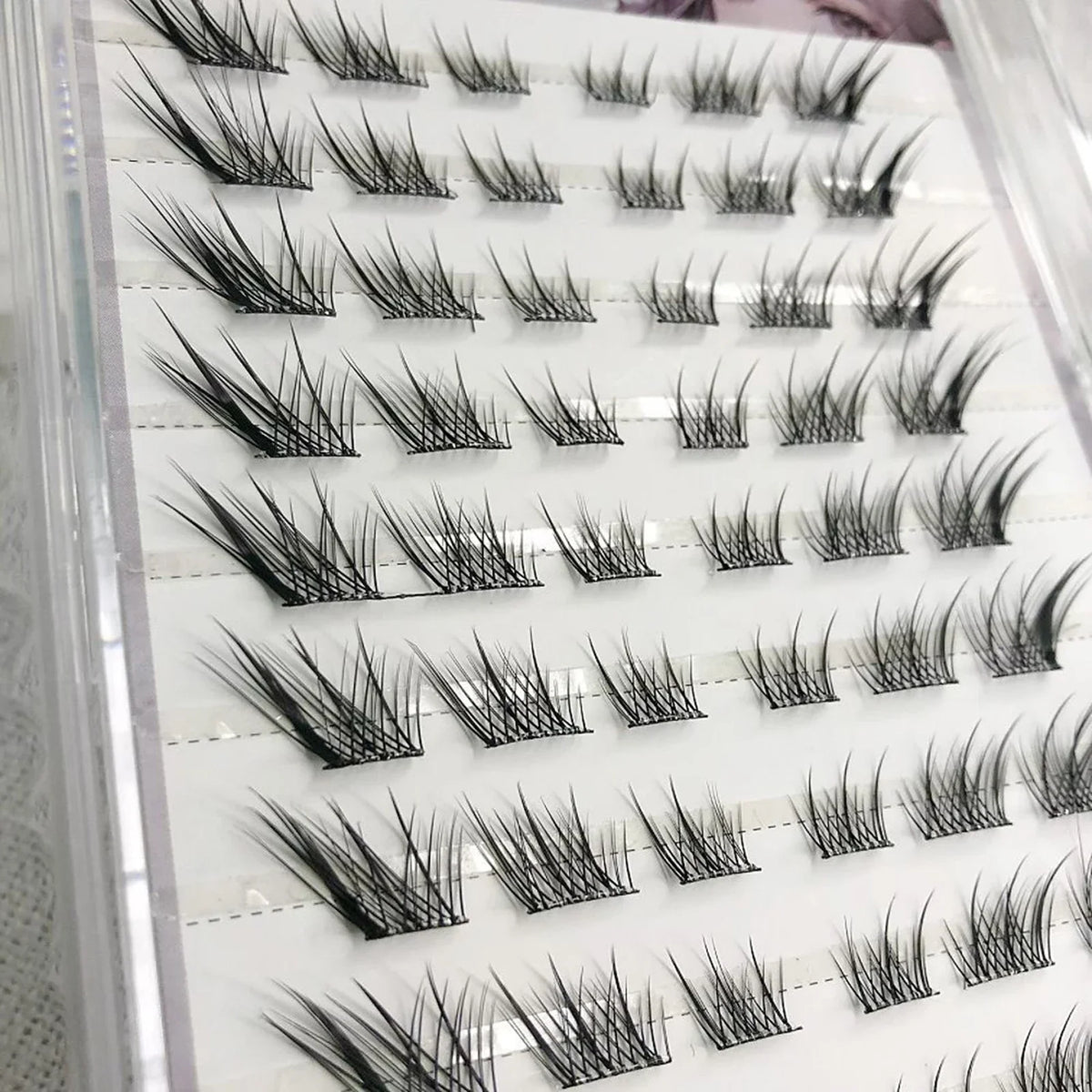 Fox-Style Wispy Cluster False Eyelashes | Glue-Free Anime Lashes