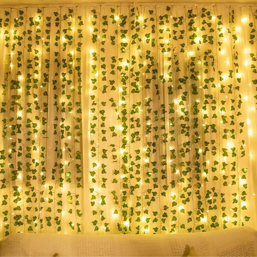 2M LED Artificial Green Vine String Lights | Wedding & Home Decor