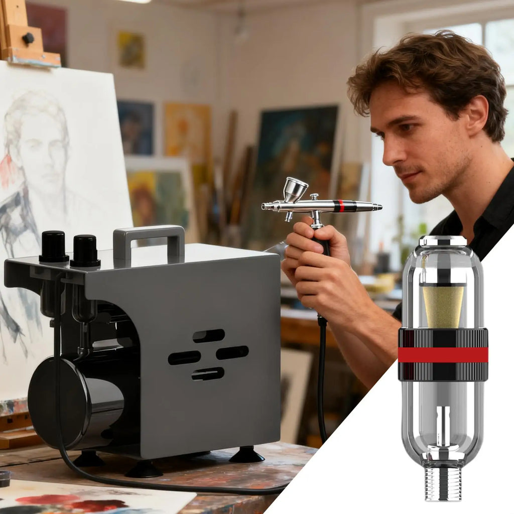 Precision Airbrush Filter & Water Oil Separator | Quick Release