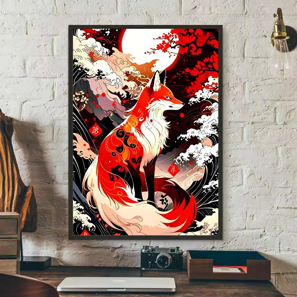 Ink & Wash Animal Wall Sticker Poster – HD Art Mural Decal