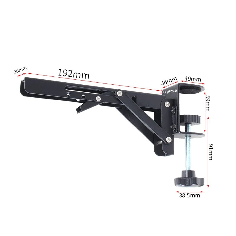 L-Shaped Foldable Desk Extension Bracket – Punch-Free Shelf