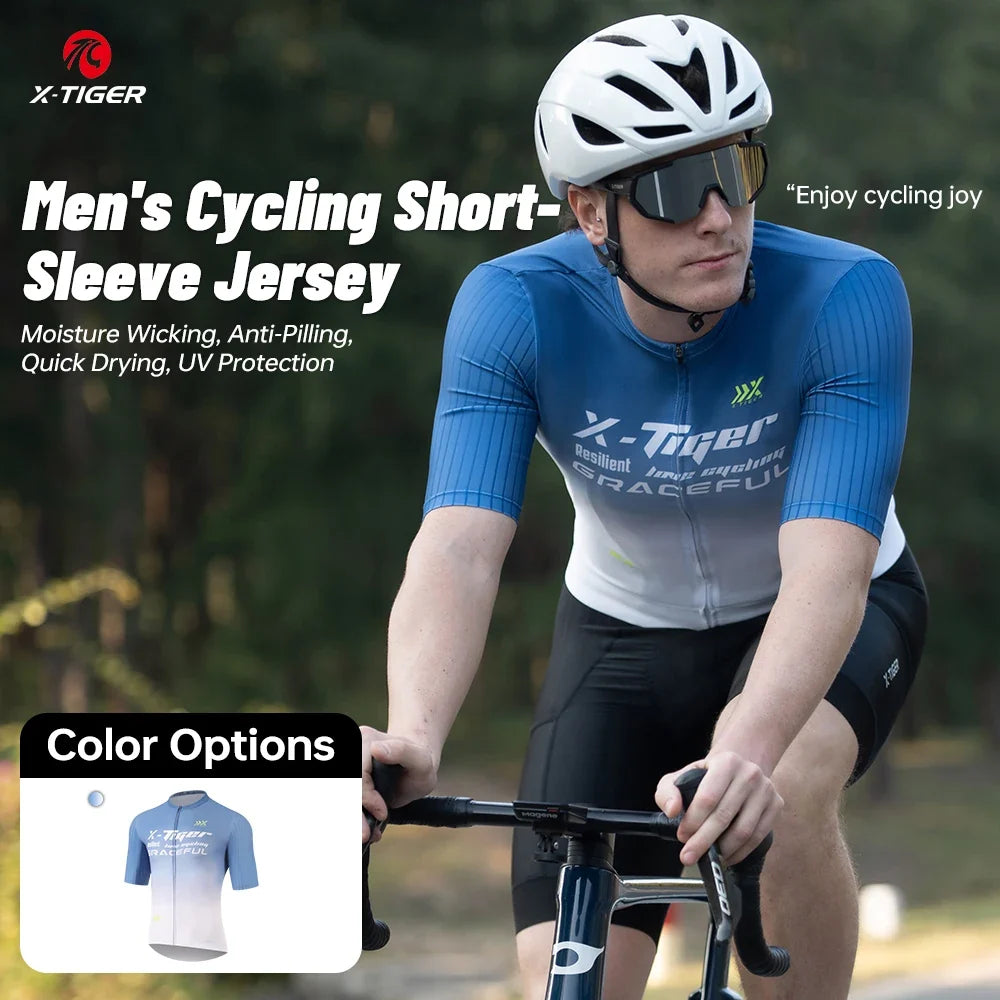 X-TIGER Men's Summer Cycling Jersey | Breathable MTB Road Bike