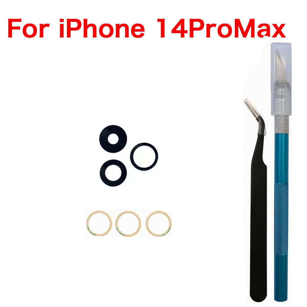 iPhone Rear Camera Glass Lens Replacement X–14 Pro Max + Tools
