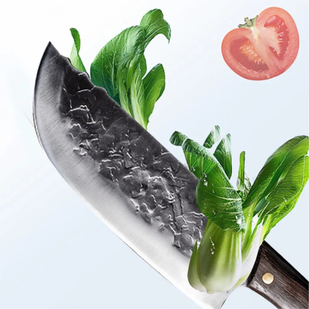 8-Inch Handmade Forged Chinese Chef Cleaver | 5Cr15 Steel