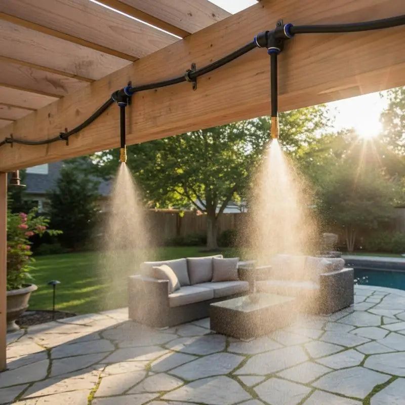 360 Bend Brass Misting Nozzle Quick Connect Garden Irrigation Auto