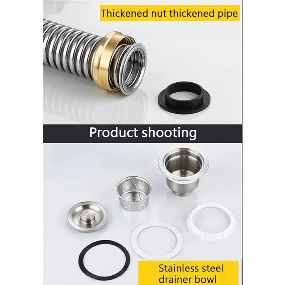 Stainless Steel Sink Drain Strainer – Anti-Odor & Rodent Guard