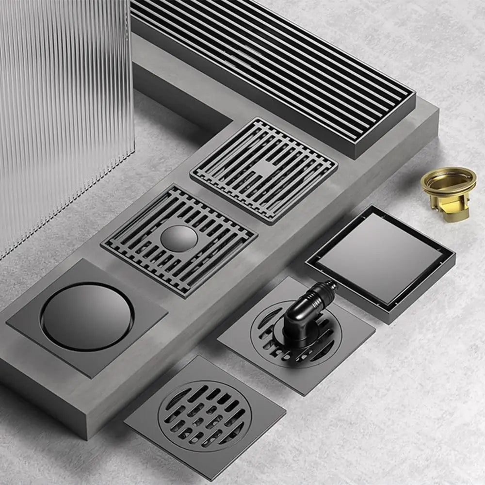 Stainless Steel Shower Floor Drain Grey Backflow Preventer Kitchen