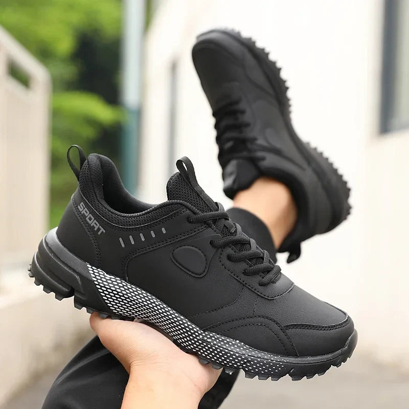 ZULIWAGN Men's Black Non-Slip Outdoor Sports Sneakers